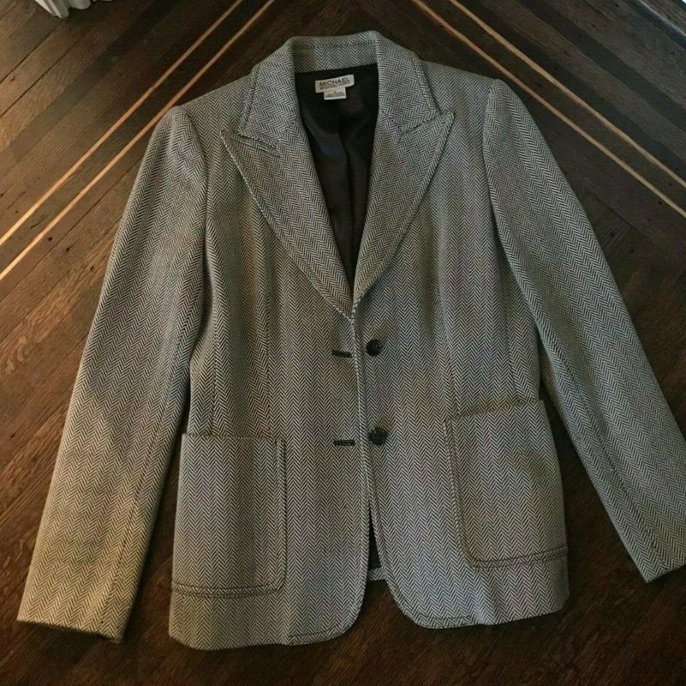 Michael Kors Blazer, Brown Tweedy, Vintage, Size 8